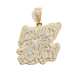 Iced Out Bling Loyalty Over Royalty Pendant