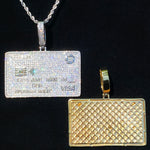 Iced Out Credit Card Necklace Pendant