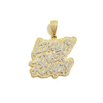 Iced Out Bling Loyalty Over Royalty Pendant
