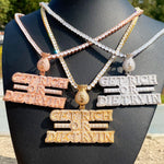 Iced Out G.R.O.D.T Necklace Pendant