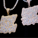 Iced Out Bling Loyalty Over Royalty Pendant
