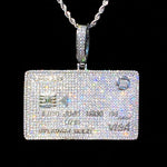Iced Out Credit Card Necklace Pendant