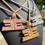 Iced Out G.R.O.D.T Necklace Pendant
