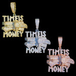 Iced Out Time is Money Necklace Pendant
